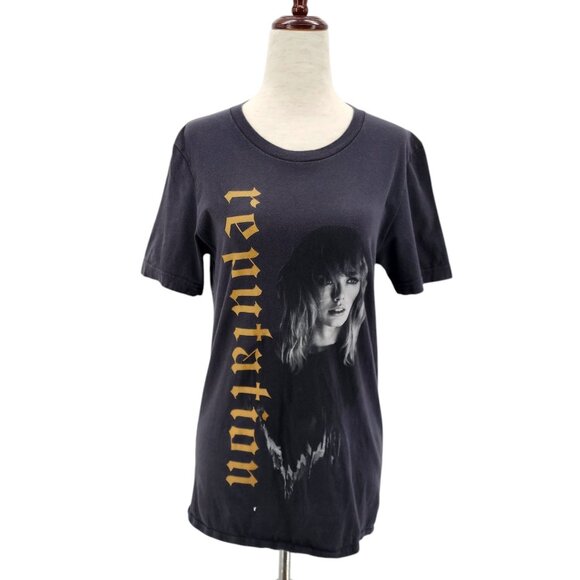 Canvas Taylor Swift Reputation Stadium Tour Graphic Gray T-Shirt Womens Small - Picture 1 of 13
